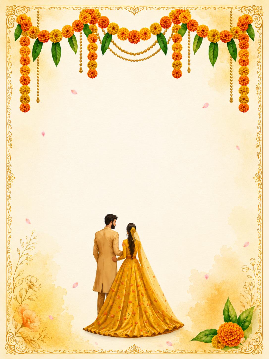 Haldi celebration backdrop